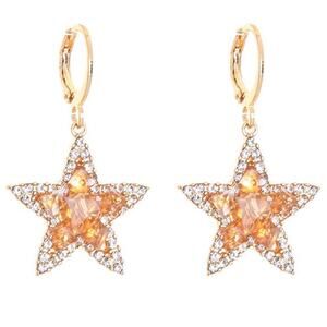 Star Crystal Huggie Earrings